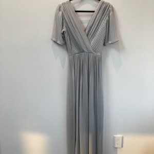 Silver and gray vintage evening gown